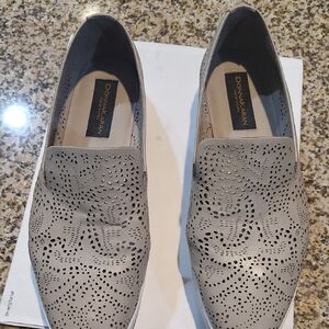 Donna Karan Taupe Perforated Women's Loafers